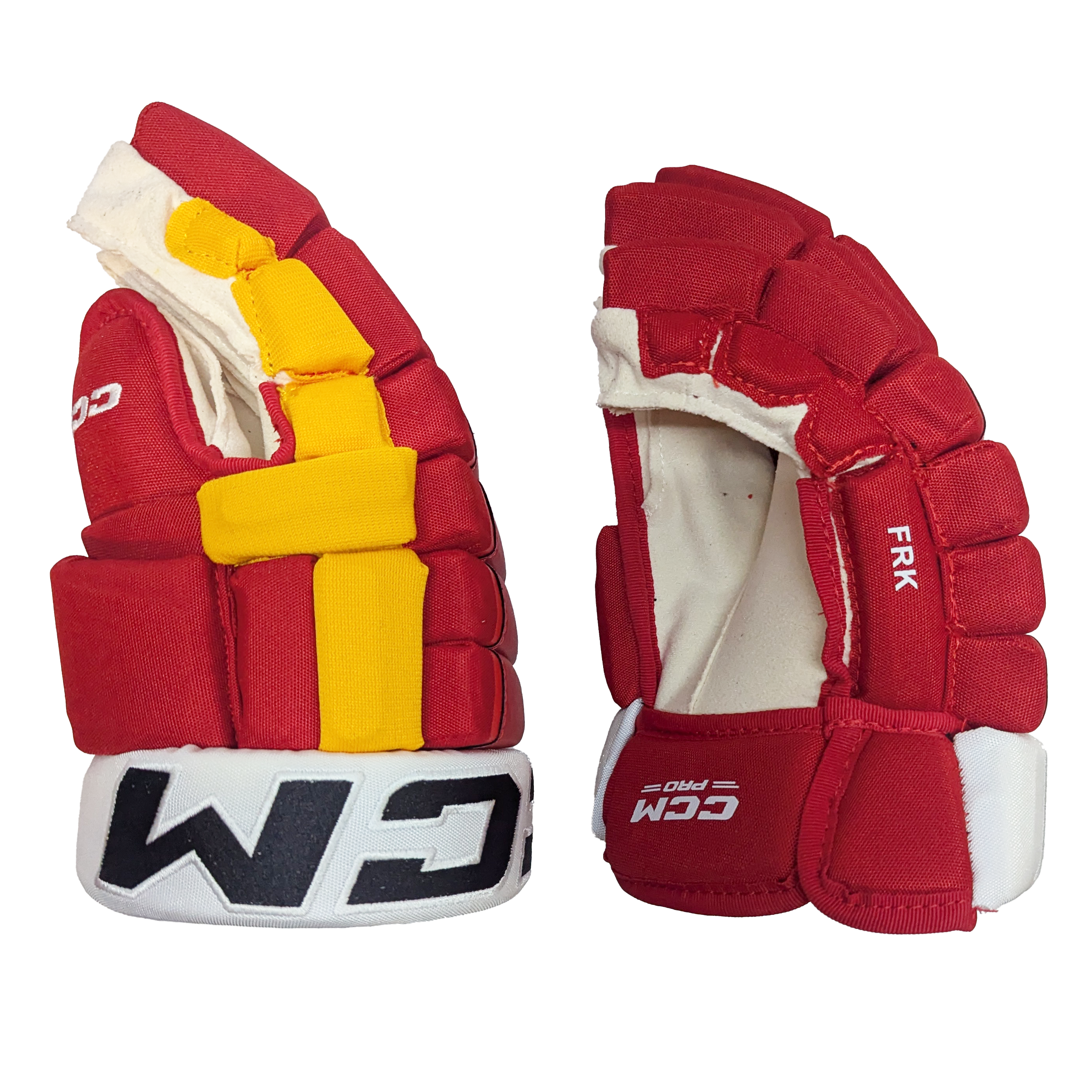 CCM HG97 - Gant NHL Pro Stock - Martin Frk (Rouge/Jaune/Blanc)